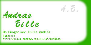 andras bille business card